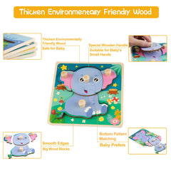 Funsland sea creatures knob puzzle promotes sensory exploration in early learning