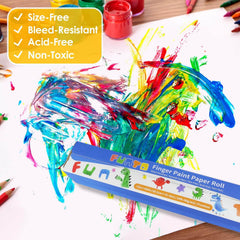 Funto finger paint paper roll is non toxic and safe for children.