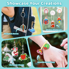 Funtopia Shrinky Dink family crafting in a group setting for fun projects.