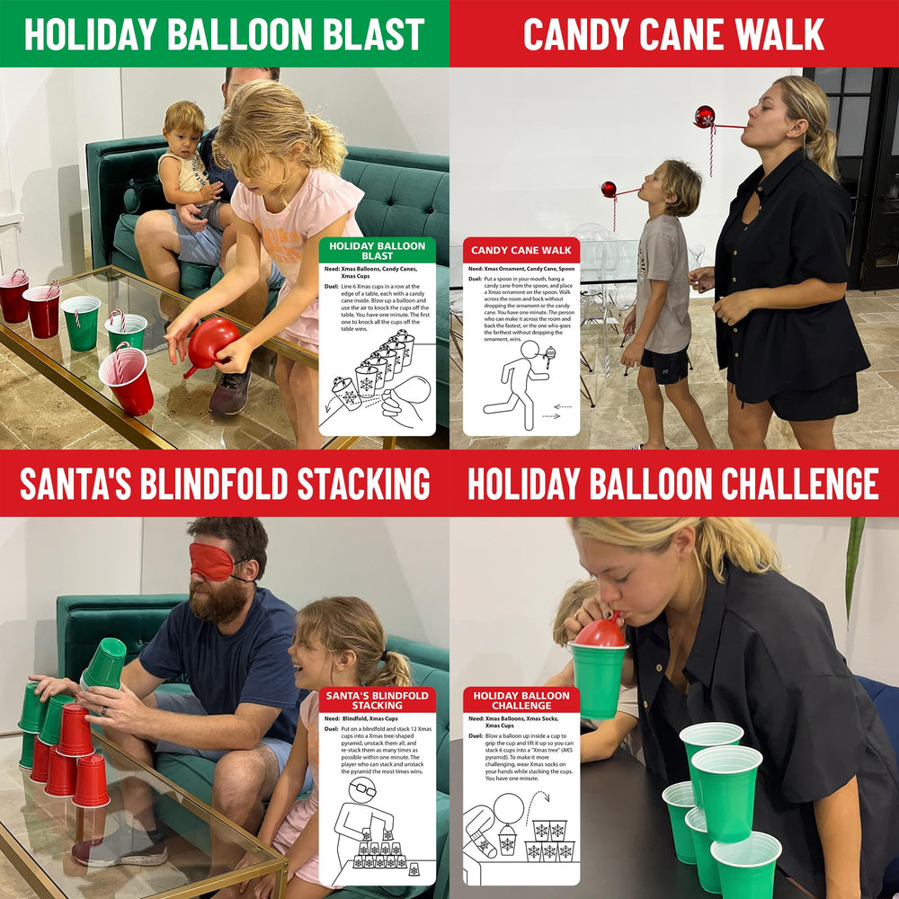 Funwares Christmas ornaments included for quick, colorful game setups
