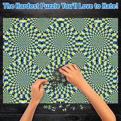 Funwares puzzle finish swirls into a kinetic visual experience for curious minds.