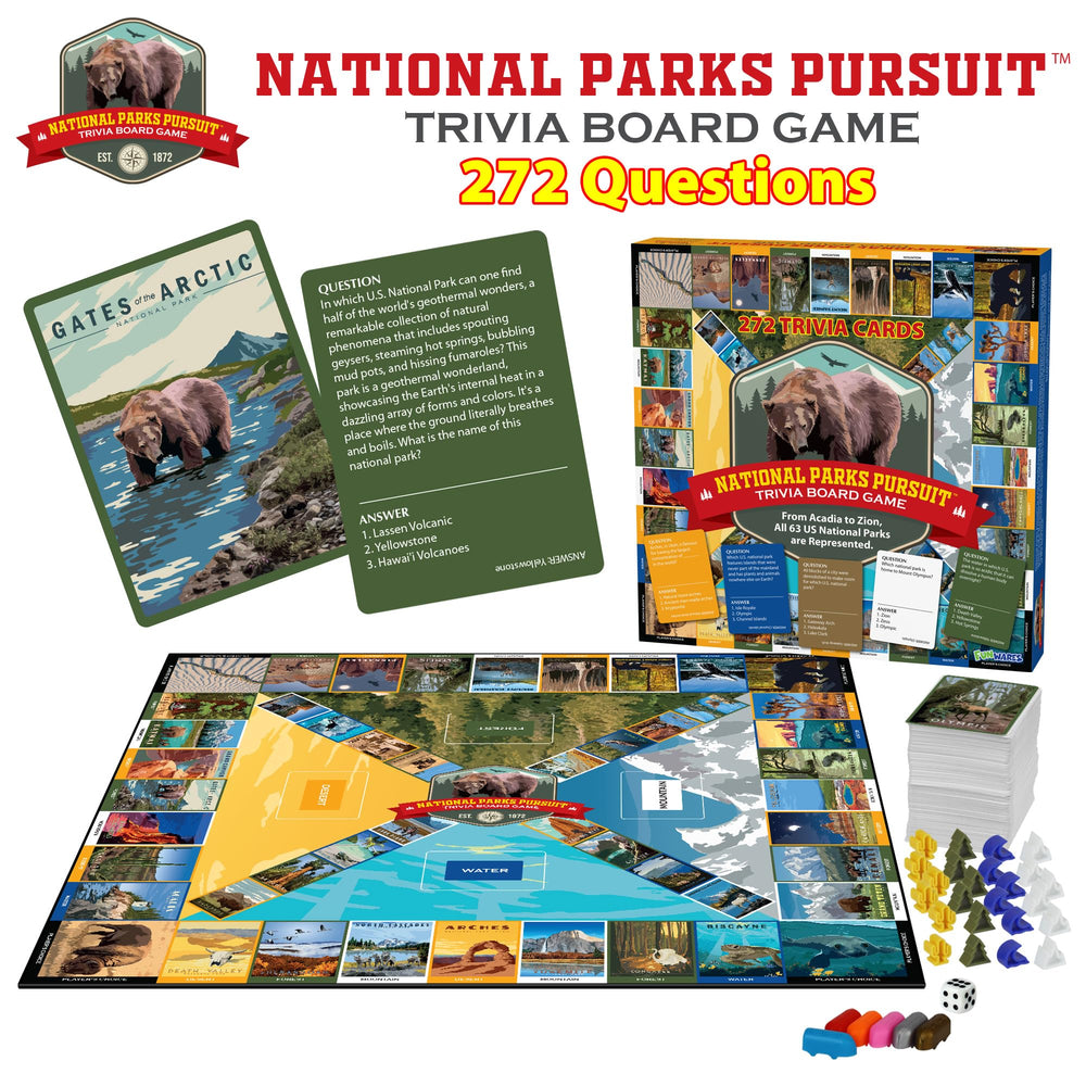 Answer pieces showing progress in Funwares National Parks Pursuit