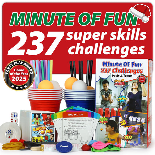 Funwares Original 237 Minute of Fun Games: Ping Pong Hop setup for fast family fun.