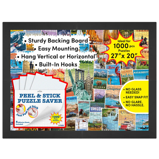 Funwares puzzle frame 20x27 no glass glare-free display for bright rooms