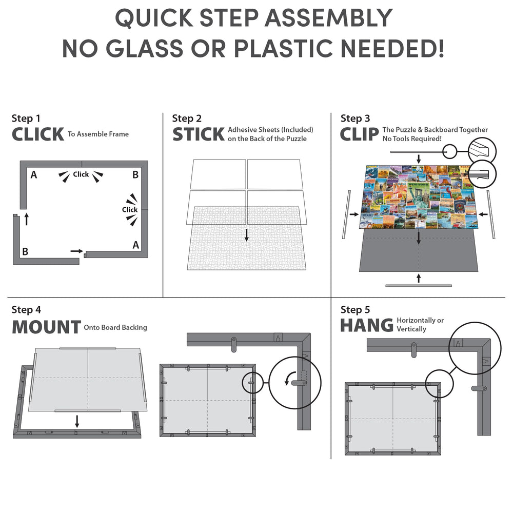 Funwares clear display keeps focus on the puzzle rather than covers