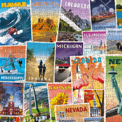 Funwares US States poster puzzle Grand Canyon sunset sparking adventure planning