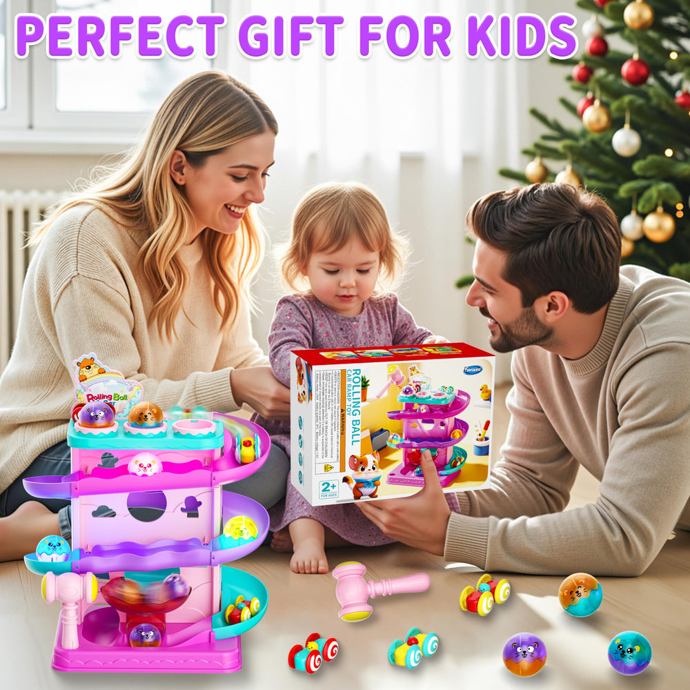 Funwee complete toy set with cars balls hammer and launcher for kids