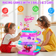 Funwee hammer and track system for interactive play and motor skill practice