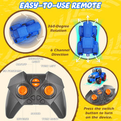 Funwee RC Tractor blue trailer for pretend farm hauls and transport