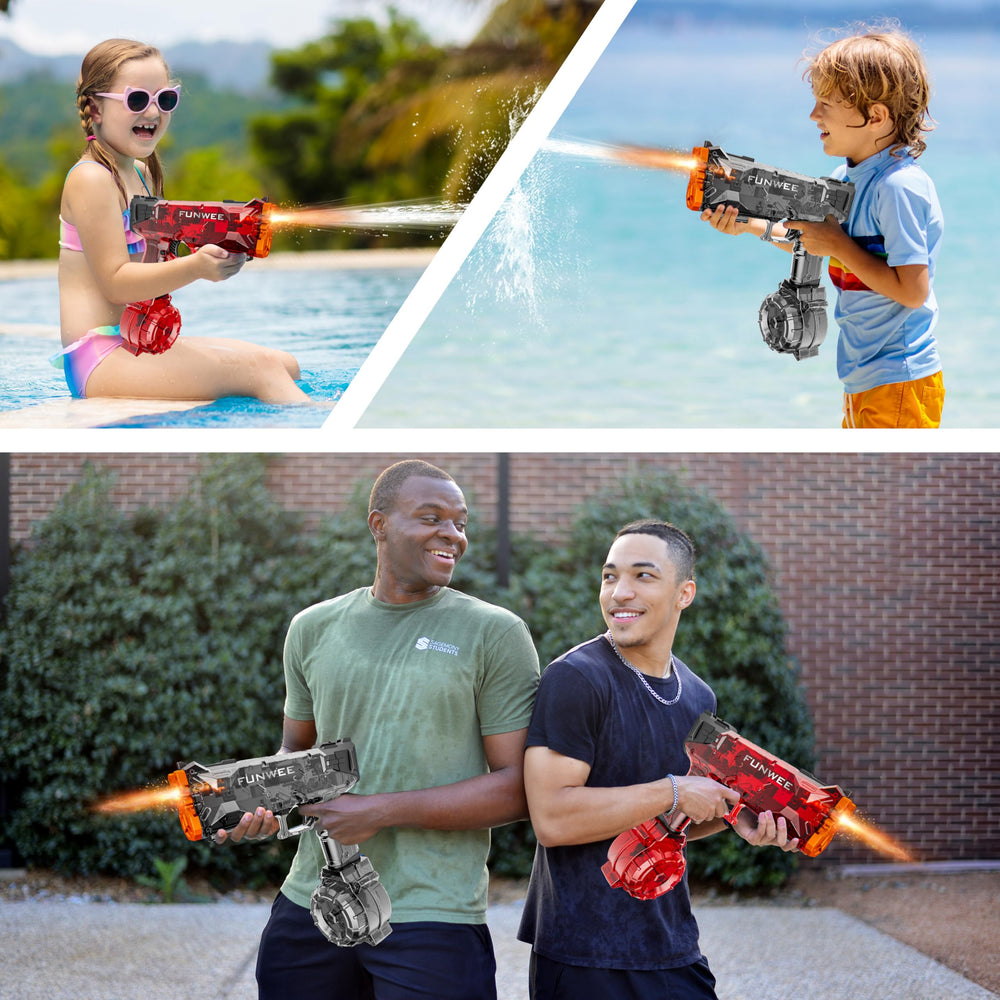 Funwee rechargeable battery and USB charger support continuous outdoor fun
