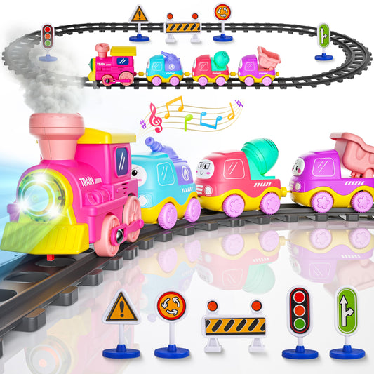 Funwee Steam Track locomotive with vivid lights for engaging pretend play.