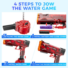 Funwee waterproof design protects electronics during splashy pool parties.