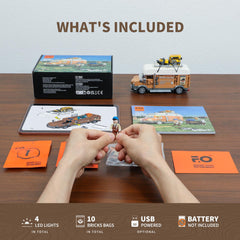 FUNWHOLE Carpentry Van roof tools are removable for interactive play