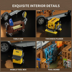 FUNWHOLE Carpentry Van tools detailed model boosts collectible accuracy