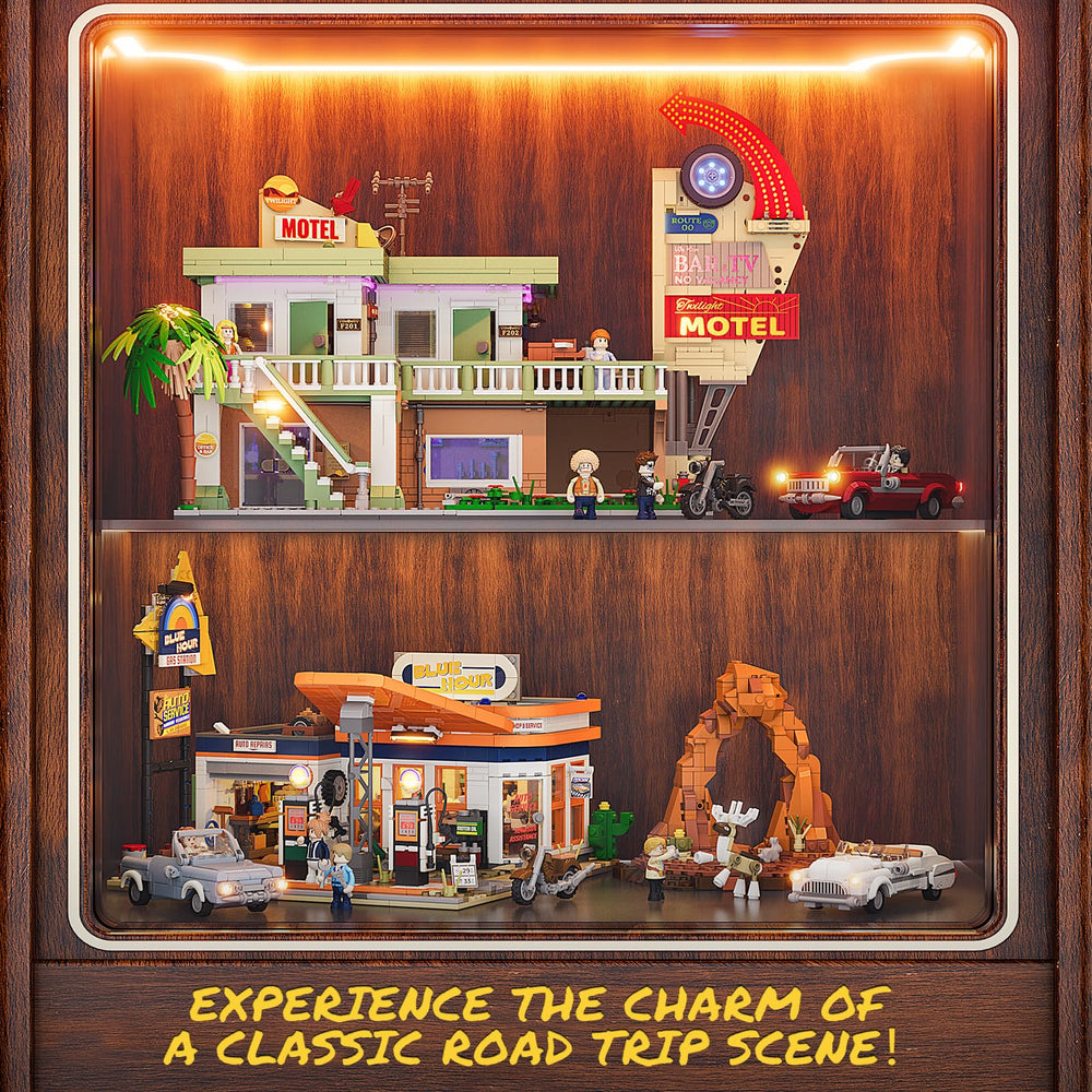 FUNWHOLE two vintage vehicles enhance imaginative road-trip setups.