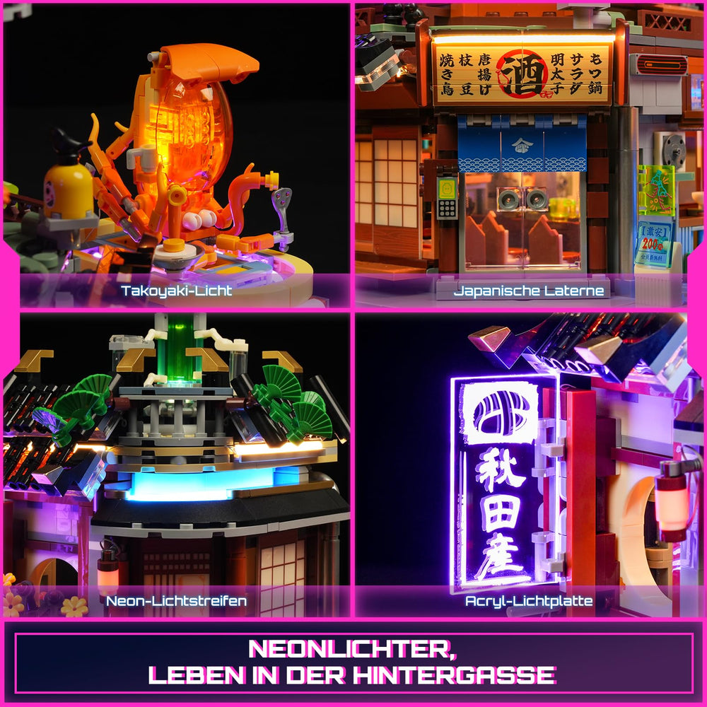 FunWHOLE Cyberpunk ramen shop detail inviting roof removal play and vending action