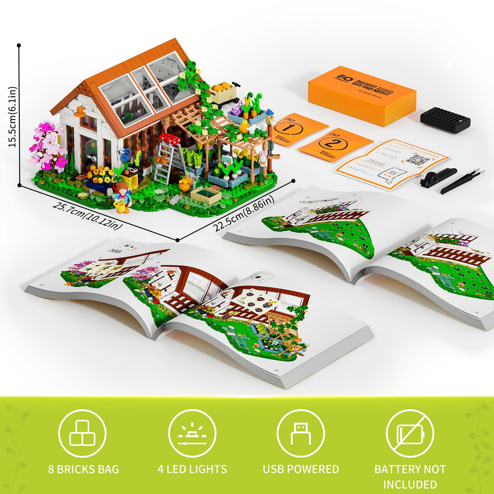 FUNWHOLE display-assembly-ready set for immersive garden scenes