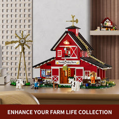 FUNWHOLE Farm Cow-Barn interior lighting strings illuminate the floors