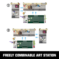 FUNWHOLE Graffiti Bus Stop streetlight provides warm ambience with adjustable direction