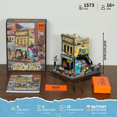 FUNWHOLE Modular city compatibility scene shows versatile building options.