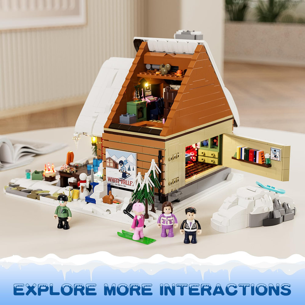 FUNWHOLE roof-slope feature creating a dynamic ski-lodge scene