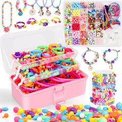 FUNZBO 1600-piece pop beads kit in full view, inspiring creative jewelry projects for kids.
