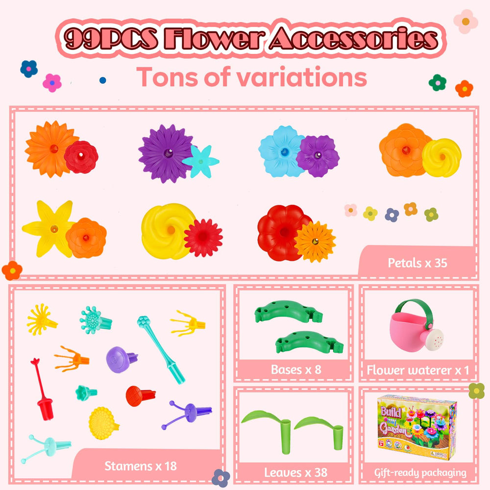 FUNZBO vibrant color variety sparks imaginative flower designs and storytelling play.