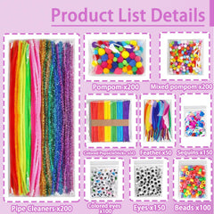 FUNZBO craft kit with pom-poms for colorful crafts and sensory projects