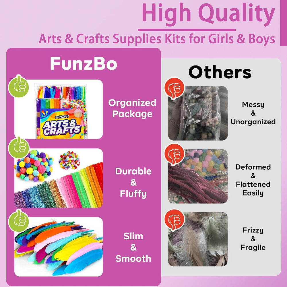 FUNZBO popsicle sticks kit for building crafts and simple DIY toys