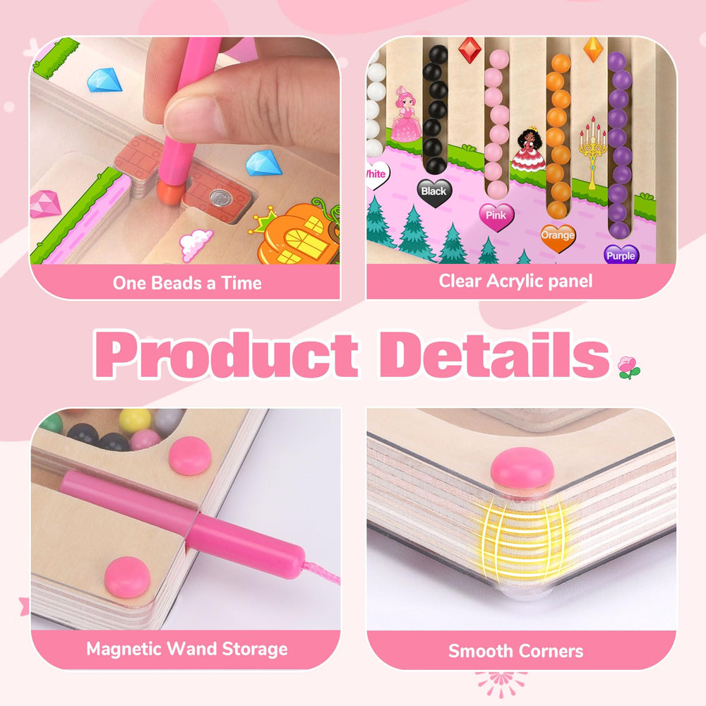 Funzooka portable wooden toy ideal for travel and quiet play at home.