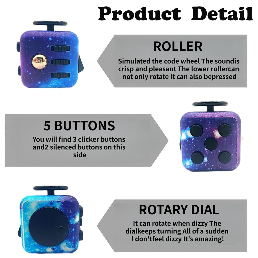 FUOOO 4-pack fidget cube portable; fits in pocket for on-the-go calm.