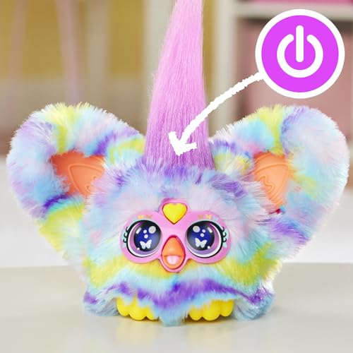 Furby Furblets Swee-Dee clipped onto a bag