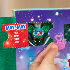 Furby Minis holiday stickers with festive designs