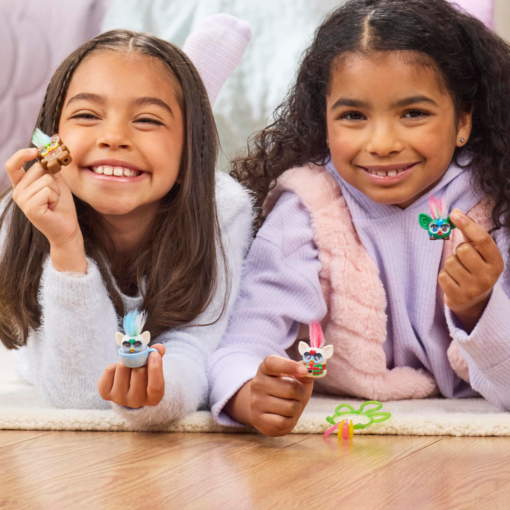 Furby Minis perforated doors revealing surprises