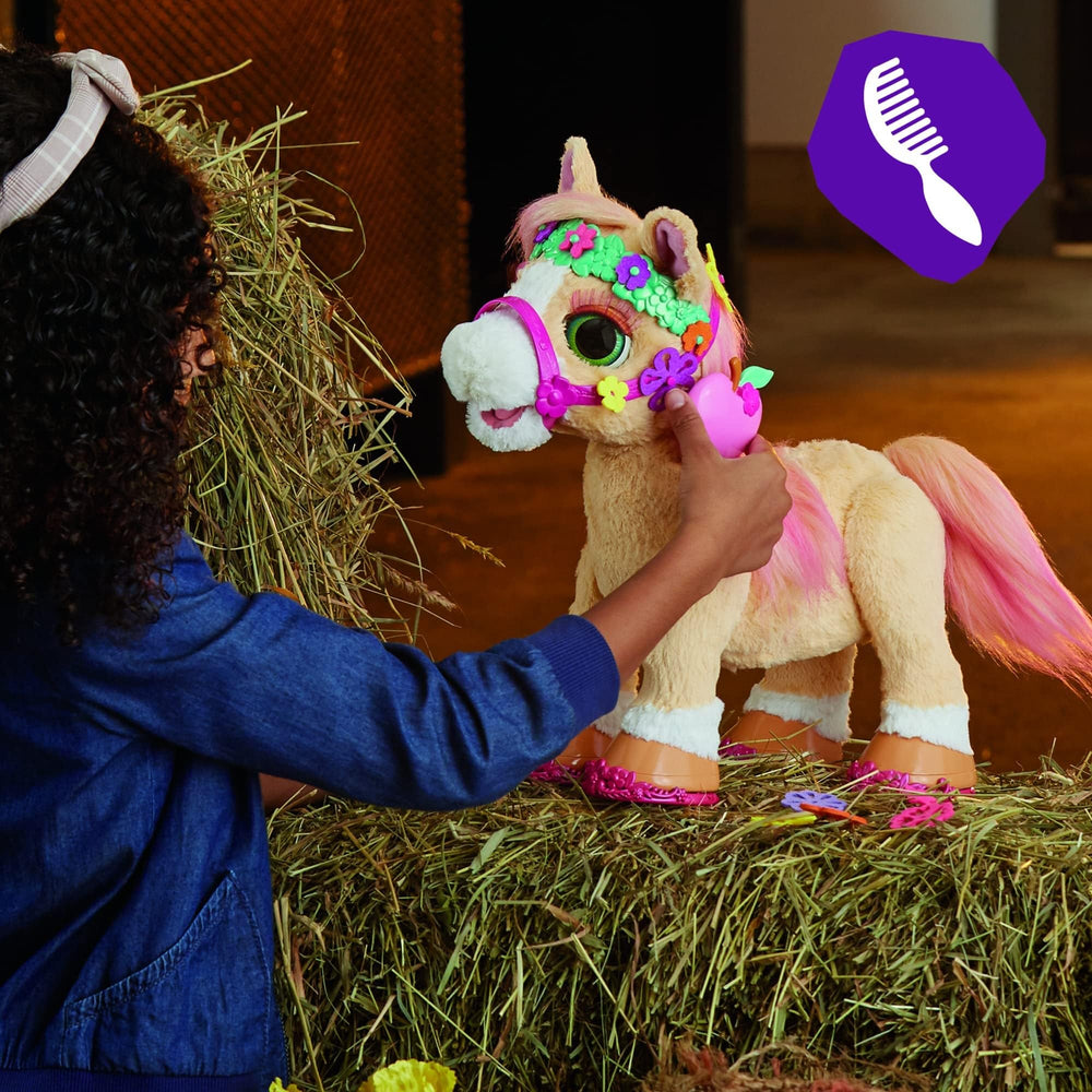 FurReal Cinnamon nighttime snuggle mode with soothing sounds for bedtime