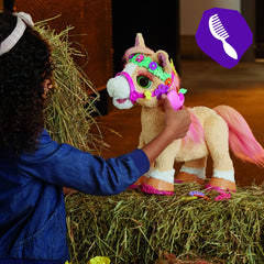 FurReal Cinnamon nighttime snuggle mode with soothing sounds for bedtime