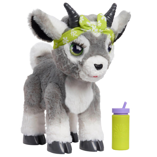 furReal Daisy the Yoga Goat close-up shows soft plush and friendly charm for imaginative play.