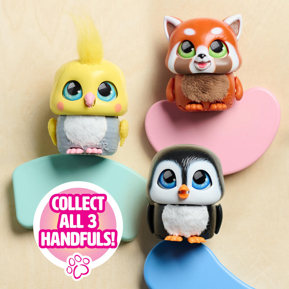 FurReal Handfuls Chirps includes two AAA batteries for immediate interactive fun.