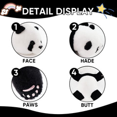 Furvana Plush Panda 12 inch size emphasizes portable cuddle companion and display charm.