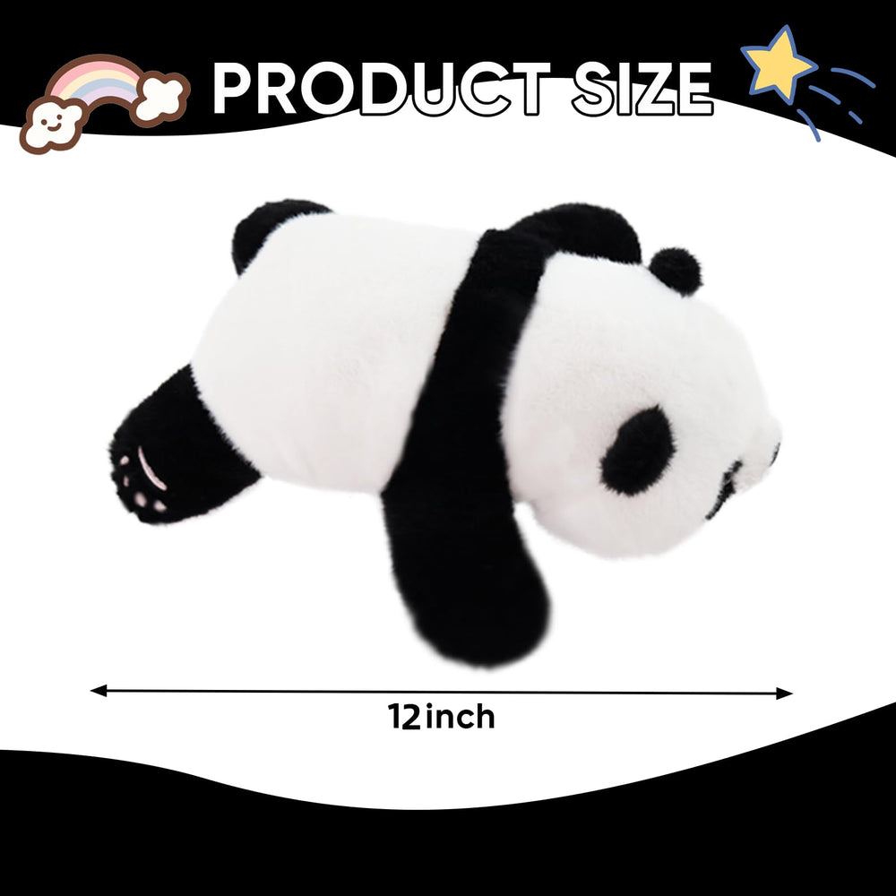 Furvana Plush Panda side profile showing durable stitching and friendly silhouette.
