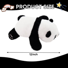 Furvana Plush Panda side profile showing durable stitching and friendly silhouette.
