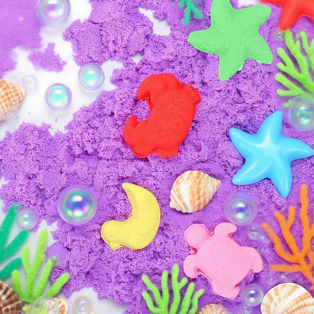 FURWEY play sand-mold activities close-up showing reusable, mess-minimizing fun.