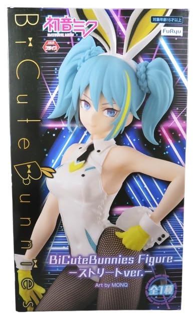FURYU Hatsune Miku Bicute Bunnies Figure Street Ver packaging-ready presentation for gifting or collection.
