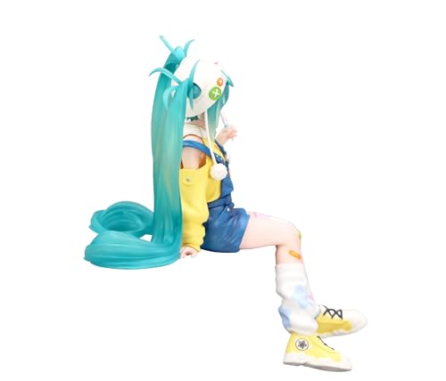 FuRyu Hatsune Miku Noodle Stopper Lollipop figure with base for secure shelf display.