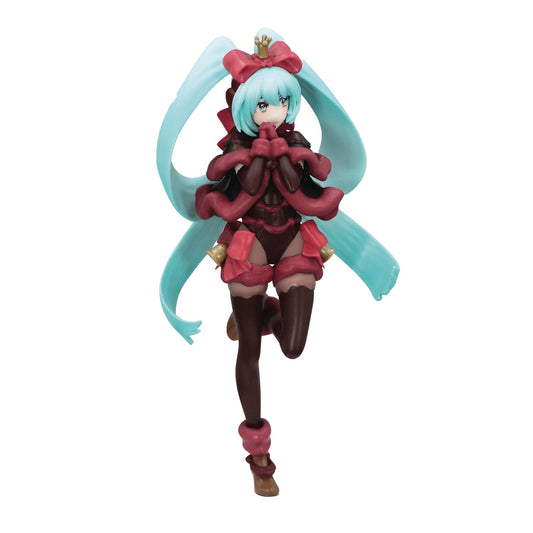 Furyu Hatsune Miku SweetSweets Noel Raspberry PVC Figure front view for shelf display.