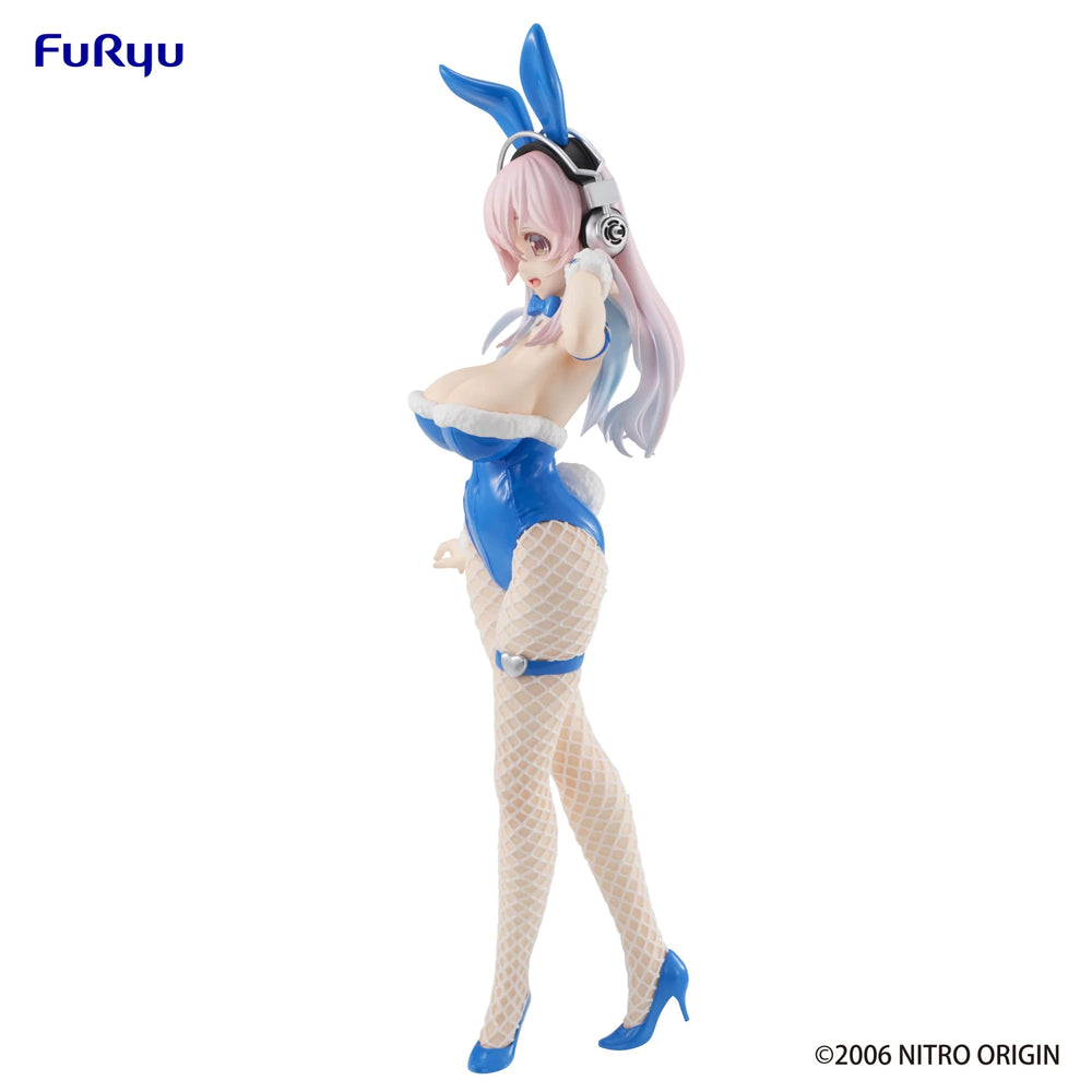 Furyu Super Sonico BiCute Bunnies Blue Rabbit pose closeup shows character expression
