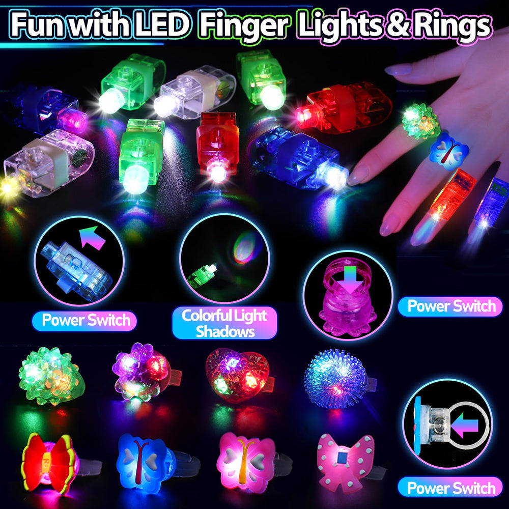 FUSPWEAO colorful projection finger lights offer dynamic effects for dancing