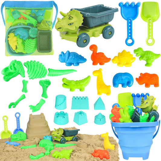 FUSPWEAO dinosaur sand molds for imaginative shoreline play and quick castle setups.
