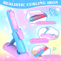 FUSPWEAO kid-safe straightener enables realistic styling pretend play