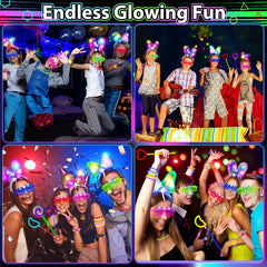 FUSPWEAO light up rings provide bright accents for party accessories